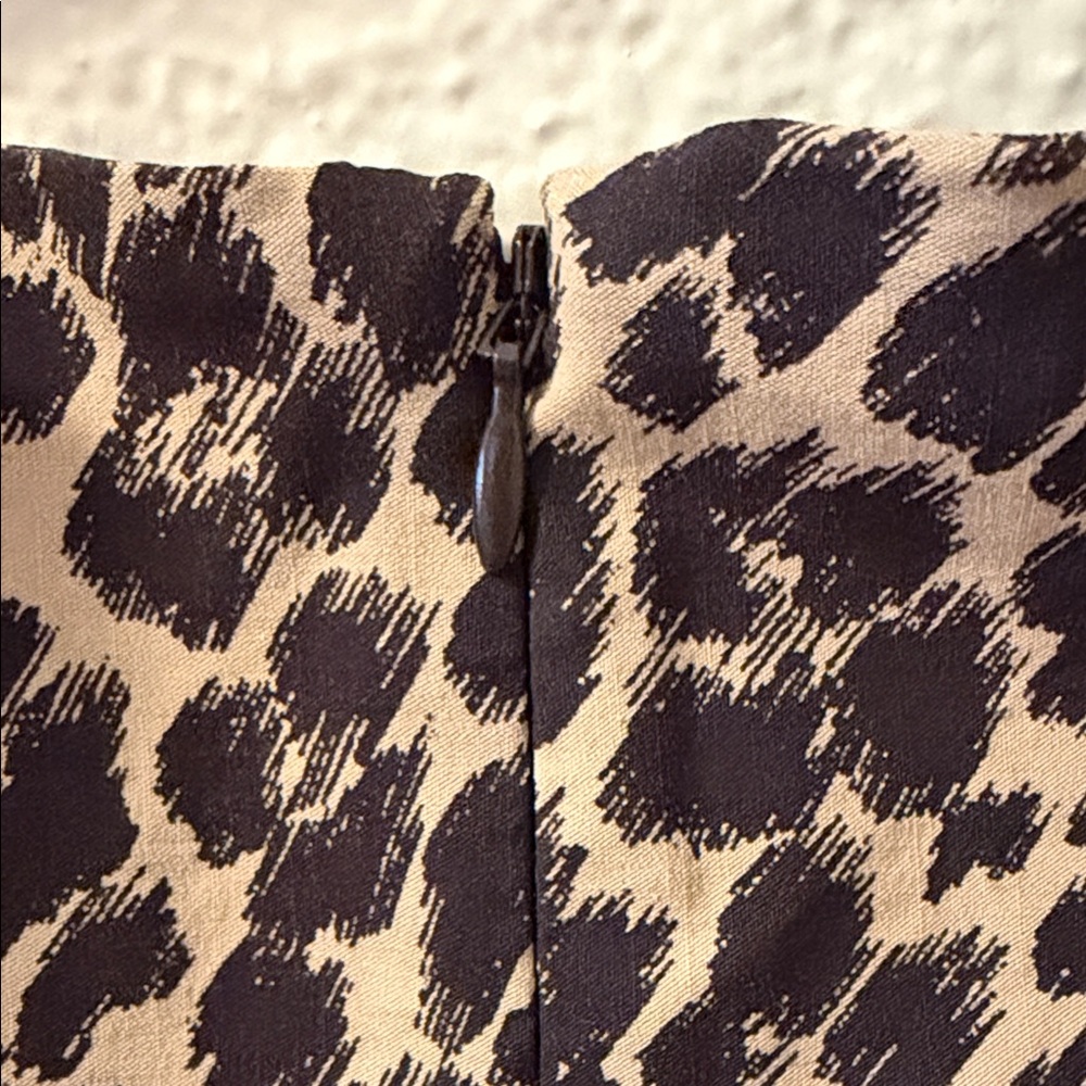 Anthropologie Brown Leopard Print Midi Dress - Picture 8 of 11